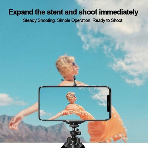 Tripod for Cell Phone, Steady Base for Selfies Video Calls & Tabletop Recording, Multi-Surface Compatibility for Home Office & Content Creation, Black in Saudi Arabia
