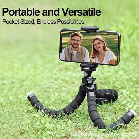 Tripod for Cell Phone, Steady Base for Selfies Video Calls & Tabletop Recording, Multi-Surface Compatibility for Home Office & Content Creation, Black in Saudi Arabia