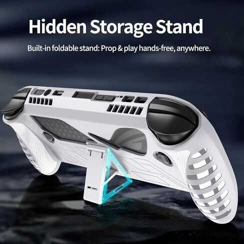 Protective Case with Kickstand for ASUS ROG Xbox Ally X 2025 - Shockproof TPU Cover with Stand, Non - Slip & Anti- Collision Handheld Game Console Accessories (White) in Saudi Arabia