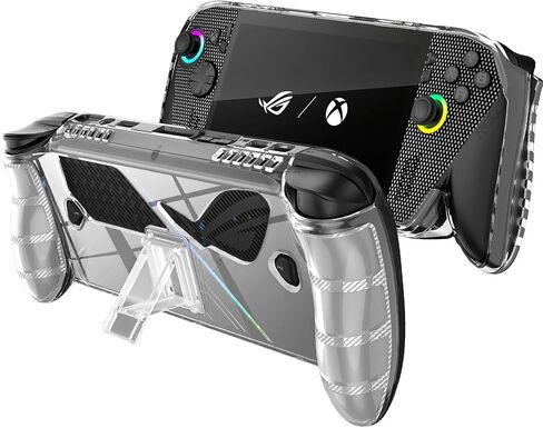 Protective Case with Kickstand for ASUS ROG Xbox Ally X 2025 - Shockproof TPU Cover with Stand, Non - Slip & Anti- Collision Handheld Game Console Accessories (White) in Saudi Arabia