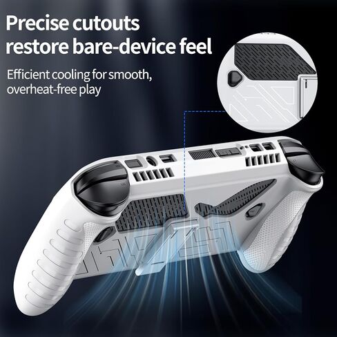 Protective Case with Kickstand for ASUS ROG Xbox Ally X 2025 - Shockproof TPU Cover with Stand, Non - Slip & Anti- Collision Handheld Game Console Accessories (White) in Saudi Arabia