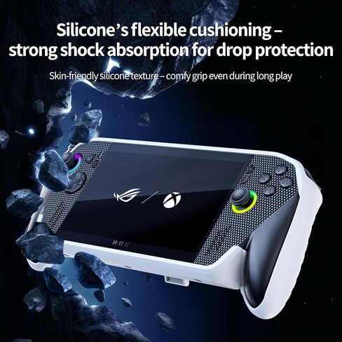 Protective Case with Kickstand for ASUS ROG Xbox Ally X 2025 - Shockproof TPU Cover with Stand, Non - Slip & Anti- Collision Handheld Game Console Accessories (White) in Saudi Arabia