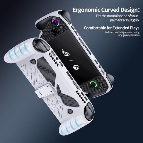 Protective Case with Kickstand for ASUS ROG Xbox Ally X 2025 - Shockproof TPU Cover with Stand, Non - Slip & Anti- Collision Handheld Game Console Accessories (White) in Saudi Arabia
