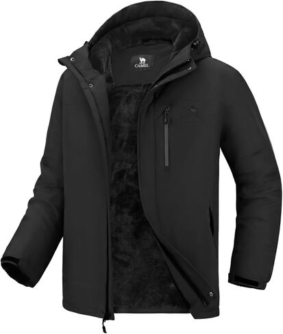 CAMEL CROWN Mens Winter Coats Waterproof Ski Snow Jacket for Men Skiing Snowboarding Warm Fleece Lining Outdoor Mountain in Saudi Arabia