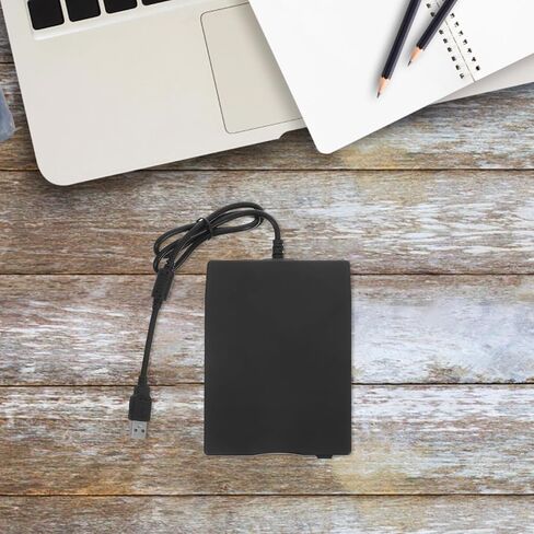 محرك أقراص مرنة خارجي USB قارئ أقراص مضغوطة محمول لأجهزة الكمبيوتر المحمول وسطح المكتب التوصيل والتشغيل وحدة التحكم المتوافقة مع محرك الأقراص المرنة الخارجي خفيف الوزن Windows Me Xp in Saudi Arabia