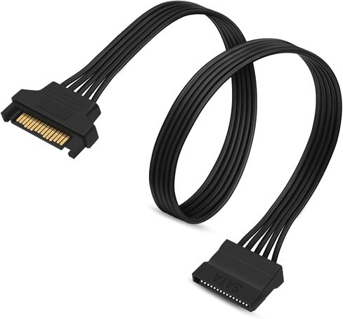 كابل تمديد الطاقة COMeap SATA طويل، M/F Serial ATA HDD محول القرص الصلب بأكمام 24 بوصة (60 سم) in Saudi Arabia