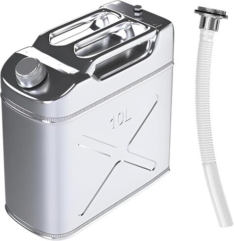 علبة تخزين مياه من الفولاذ المقاوم للصدأ سعة 1.32 جالون 304، مع نظام صنبور/فوهة مرن وتكوين أمان لصمام تخفيف الضغط، وتخزين الطوارئ للتخييم، في المنزل وخارجه in Kuwait