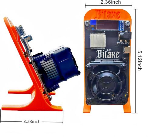 Bitaxe Gamma 601 Bitcoins Miner BM1370 Asic Chip 1.2TH/s Solo Miner 18W Energy Efficiency 2.4G WiFi Home Use BTC Miner Low Noice Crypto Miner Include PSU with Open Source from Antminer，Orange in Saudi Arabia