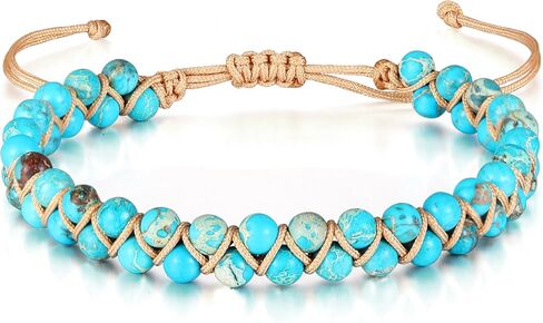 7 Chakra Bracelets for Women Handmade Natural Jasper Stone Healing Bead Bracelet Women Men Boho Friendship Inspirational Jewelry Natural Jasper Stone Double Layer Healing Bead Jewelry Gifts in Saudi Arabia