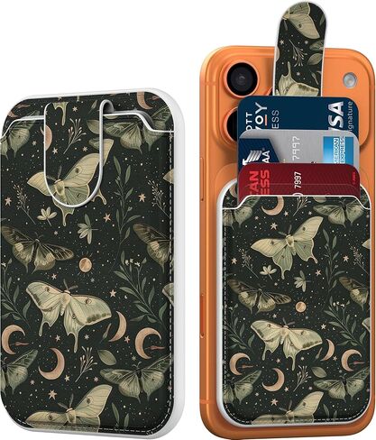 DEENAKIN for MagSafe Wallet, 3 Card Holder With RFID Blocking, Slim Magnetic Wallet for iPhone 17/16/15/14/13/12/11 Series with Cute Trendy Designs, Blooming Purple Lotus in Kuwait