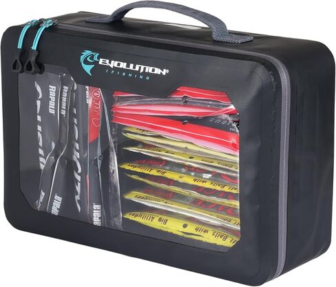 حقيبة Evolution Fishing Plastix - صندوق تخزين كبير من البلاستيك الناعم المقاوم للماء، هيكل داخلي من مادة EVA، غطاء شفاف، فواصل قابلة للإزالة، منظم أدوات in Kuwait