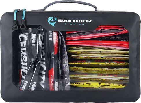 حقيبة Evolution Fishing Plastix - صندوق تخزين كبير من البلاستيك الناعم المقاوم للماء، هيكل داخلي من مادة EVA، غطاء شفاف، فواصل قابلة للإزالة، منظم أدوات in Kuwait