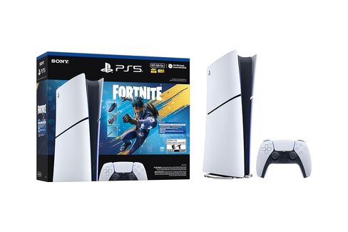 PlayStation 5 Slim Upgraded 2.8TB Digital Edition Fortnite Flowering Chaos Bundle and Mytrix Controller Charger - White, Slim PS5 2.8TB PCIe SSD Gaming Console in Saudi Arabia