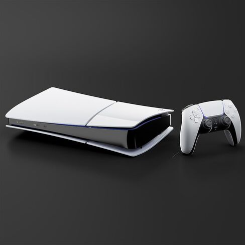 وحدة تحكم الإصدار الرقمي لجهاز PlayStation 5 Slim المحسنة بسعة 1.8 تيرابايت ووحدة التحكم وحقيبة وحدة التحكم Mytrix - أبيض، وحدة تحكم الألعاب PS5 النحيفة بسعة 1.8 تيرابايت PCIe SSD in Kuwait