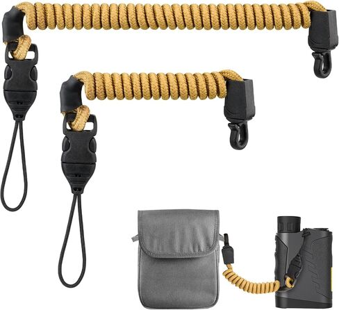 Rangefinder Tether Kit, Includes Long and Short Sizes Retractable Range Finder Lanyard, Durable Nylon Elastic Rope for Hunting, Hiking, Climbing, Bird Watching & Outdoor Adventures, Secure Hands-Free in Saudi Arabia
