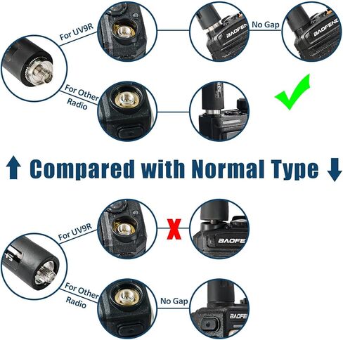 هوائي تكتيكي UV-9R Pro قابل للطي لراديو GMRS UV-9G ثنائي الاتجاه UV-9R Plus 48 سم/18.8 بوصة ثنائي النطاق VHF UHF SMA-أنثى طويل المدى محمول متوافق مع UV-S9 Plus in Saudi Arabia