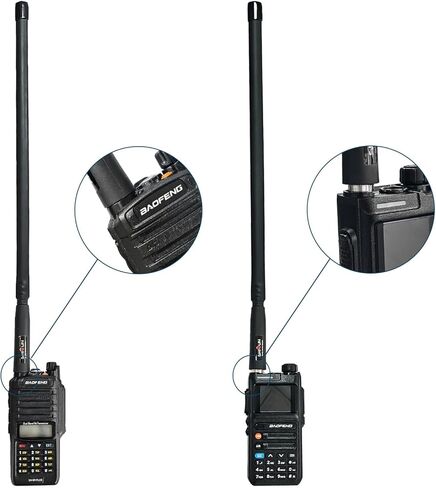 هوائي تكتيكي UV-9R Pro قابل للطي لراديو GMRS UV-9G ثنائي الاتجاه UV-9R Plus 48 سم/18.8 بوصة ثنائي النطاق VHF UHF SMA-أنثى طويل المدى محمول متوافق مع UV-S9 Plus in Saudi Arabia