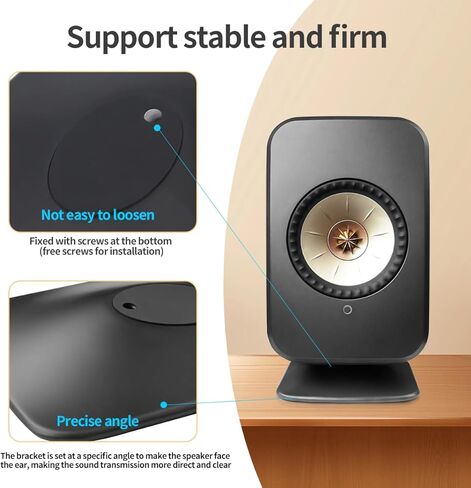 1pcs for Kef Speaker Stand Studio Speaker Desktop Holder Wedge Metal Bookshelf Speaker Stand Table Base for KEF Lsxii Speaker in Kuwait