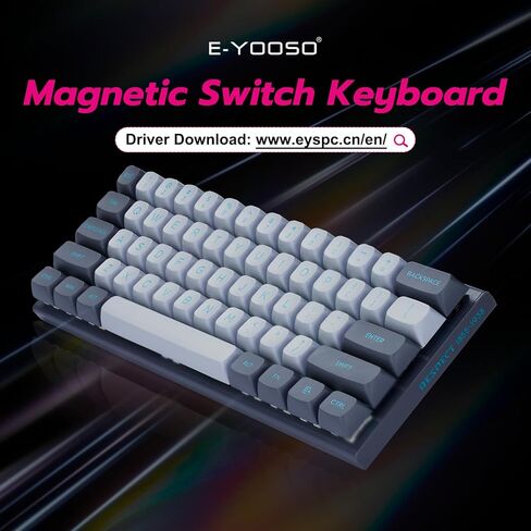 E-YOOSO Hz-61 60% RGB Mechanical Gaming Keyboard Wired, Magnetic Switch, PBT Keycaps, Hot Swappable Mechanical Keyboard Compact Desigh for PC/Mac in Saudi Arabia