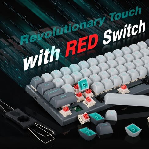 E-YOOSO Hz-61 60% RGB Mechanical Gaming Keyboard Wired, Magnetic Switch, PBT Keycaps, Hot Swappable Mechanical Keyboard Compact Desigh for PC/Mac in Saudi Arabia