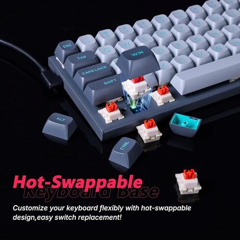 E-YOOSO Hz-61 60% RGB Mechanical Gaming Keyboard Wired, Magnetic Switch, PBT Keycaps, Hot Swappable Mechanical Keyboard Compact Desigh for PC/Mac in Saudi Arabia