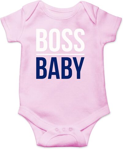 AW Fashions Boss Baby - قد أكون صغيرًا، ولكن أنا الرئيس المسؤول - بدلة أطفال لطيفة من قطعة واحدة in Kuwait