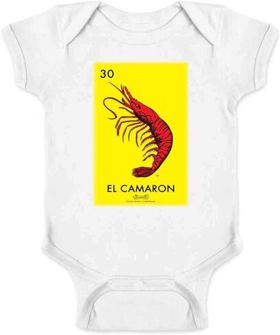 Pop Threads El Camaron Shrimp Card Mexican Bingo Infant Baby Boy Girl Bodysuit in Saudi Arabia