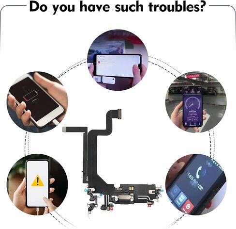 YHX-US Charging Port Replacement for iPhone 14 Pro Max USB Dock Connector Flex Cable Microphone Replacement for iPhone 14 Pro Max A2894 A2651 A2893 A2895 with Repair Tools in Kuwait