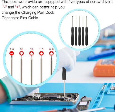 YHX-US Charging Port Replacement for iPhone 14 Pro Max USB Dock Connector Flex Cable Microphone Replacement for iPhone 14 Pro Max A2894 A2651 A2893 A2895 with Repair Tools in Kuwait