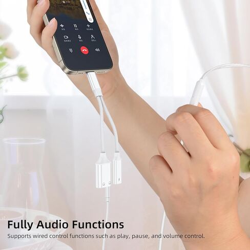 موزع AreMe USB C 1 في 3 مخرج، محول سماعة رأس وشاحن USB C إلى 3.5 مم، كابل دونجل جاك سماعة رأس مزدوج من النوع C مع شحن سريع PD 60 وات in Saudi Arabia
