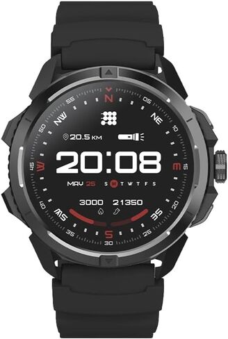 ساعة ذكية Cubitt Terra Rugged مع نظام تحديد المواقع العالمي (GPS) ثنائي النطاق، وشاشة AMOLED مقاس 1.48 بوصة، وخرائط غير متصلة بالإنترنت، وVITA AI، ومدرب الذكاء الاصطناعي، ودرجة الاستعداد، و5ATM، وبطارية تدوم 14 يومًا - أسود سبج in Kuwait