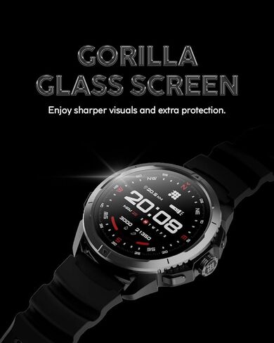 ساعة ذكية Cubitt Terra Rugged مع نظام تحديد المواقع العالمي (GPS) ثنائي النطاق، وشاشة AMOLED مقاس 1.48 بوصة، وخرائط غير متصلة بالإنترنت، وVITA AI، ومدرب الذكاء الاصطناعي، ودرجة الاستعداد، و5ATM، وبطارية تدوم 14 يومًا - أسود سبج in Kuwait
