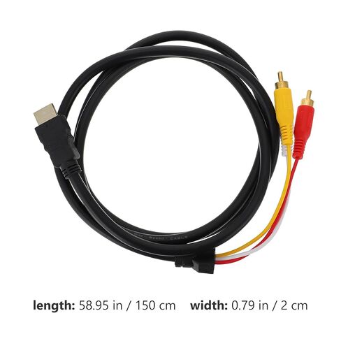 Homoyoyo High-Definition Multimedia Interface to Composite Adapter Cable for TV DVD HDTV Connecting Wire with High-Definition Video Transmission Uncompressed Audio-Video Patch Cord for Home in Saudi Arabia