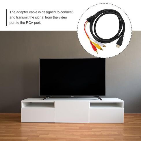 Homoyoyo High-Definition Multimedia Interface to Composite Adapter Cable for TV DVD HDTV Connecting Wire with High-Definition Video Transmission Uncompressed Audio-Video Patch Cord for Home in Saudi Arabia
