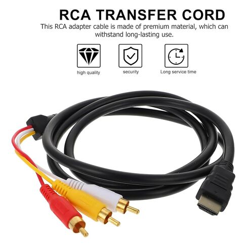 Homoyoyo High-Definition Multimedia Interface to Composite Adapter Cable for TV DVD HDTV Connecting Wire with High-Definition Video Transmission Uncompressed Audio-Video Patch Cord for Home in Saudi Arabia