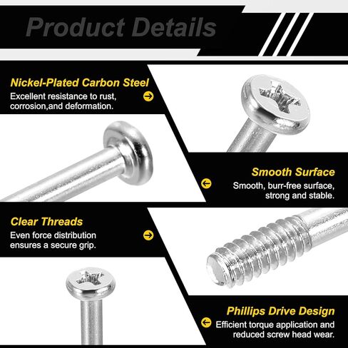 PATIKIL 60Pcs Computer Case Fan Screws Kit, #6-32 x 30mm & M5 x 8mm Long Short PC Cooling Fan Mount Screws for DIY Repair Motherboard Radiators PC Case, (Silver, 30 Pcs of Each) in Saudi Arabia