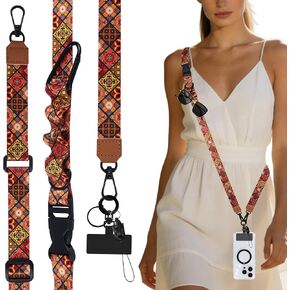 2-in-1 Phone Lanyard Crossbody,Adjustable Phone Strap for Women,Cute Breakaway Lanyard for ID Badges,Keys in Saudi Arabia