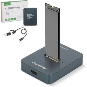 M.2 NVMe & SATA to USB C Docking Station - Aluminum Alloy 10Gbps M.2 SSD to USB A C Reader Adapter for M.2 (M Key, B+M Key) NVMe and SATA NGFF SSD Dock Size for M2 22110 2280 2260 2242 2230 in Kuwait