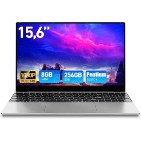 15.6 Inch Laptop Computer 8GB RAM 256GB SSD Win 11 Laptop, Pentium G6500Y Processor(Up to 3.4GHz), 1080P FHD Display, Backlit Keyboard, Fingerprint, USB3.0,WiFi5,Mini HDMI, BT5,Webcam in Kuwait