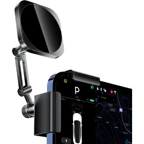 حامل هاتف معدني بالكامل لطراز Tesla 3/Y وCybertruck، حامل هاتف لوحة السيارة، ملحقات Magsafe حامل الهاتف المغناطيسي أقوى قوة مغناطيسية متوافقة مع ملحقات طراز Tesla in Kuwait