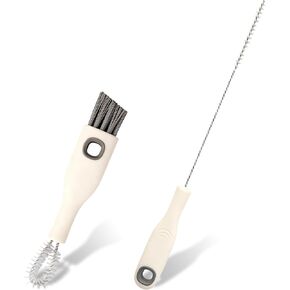 2pcs Cup Lid Cleaning Brush Set, Multifunctional Gap Cleaner & Straw Brush with Long Narrow and Short Wide Brushes, Portable Bottle Cleaning Kit for Baby Bottle, Sippy Cup, Teapot Spout, Tumbler Tubes in Saudi Arabia