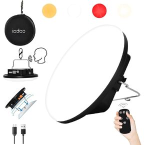 10000 مللي أمبير 4000LM ضوء تخييم قابل لإعادة الشحن، 7200 كلفن فانوس تخييم معلق أضواء خيمة مقاومة للماء مع حقيبة محمولة وتحكم صوتي (غير متصل)، أفضل هدية للآباء والأمهات والأصدقاء في عيد الميلاد (30 وات) in Kuwait