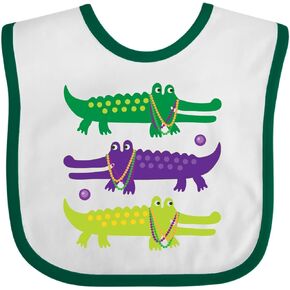 inktastic Mardi Gras Holiday Alligators Baby Bib in Saudi Arabia