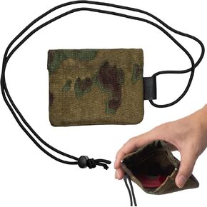 Camouflage Mouth Call Holder, Holds 12 Diaphragm Reeds，3.54" x 4.72" Whistle Pouch for Elk & Turkey Call Holder, Flap with Internal Divider & Neck Lanyard for Hunting & Survival Gear in Kuwait