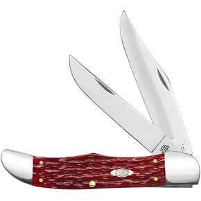 Case XX WR POCKET KNIFE DARK RED BONE CS - PCH SEED JIG FOLDING HUNTER، البند 31960، الطول مغلق 5 1/4 بوصة (6265 CS) in Kuwait