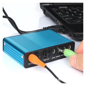 Professional USB Sound Card 6 Channel 5.1 Optical External Audio Card Converter CM6206 Chipset Compatible with Laptop Desktop(Blue) in Saudi Arabia