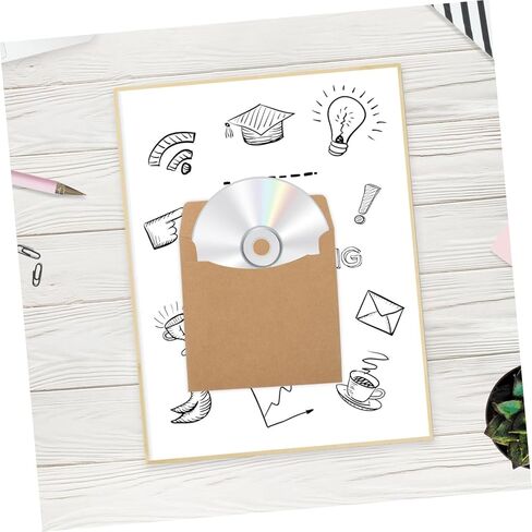 DIY بها بنفسك ورقة Cd الأكمام 20 قطعة أغطية الأقراص المضغوطة حالات المغلفات تخزين مسجل فينيل الأكمام ورقة in Kuwait