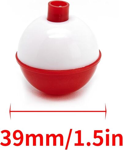 Surf turtle Fishing Bobber 10 pcs 1.5 Inch Fishing Floats Red/White Bobbers Snap-On Push Button Buoy Float Fishing Tackle Accessories in Saudi Arabia