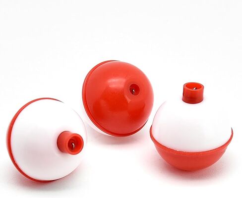 Surf turtle Fishing Bobber 10 pcs 1.5 Inch Fishing Floats Red/White Bobbers Snap-On Push Button Buoy Float Fishing Tackle Accessories in Saudi Arabia