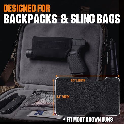 Hook and Loop Holster for Fanny Pack/Vest/Safe Door or Car-CCW Holster with Trigger Protection-Include Loop Panel in Saudi Arabia